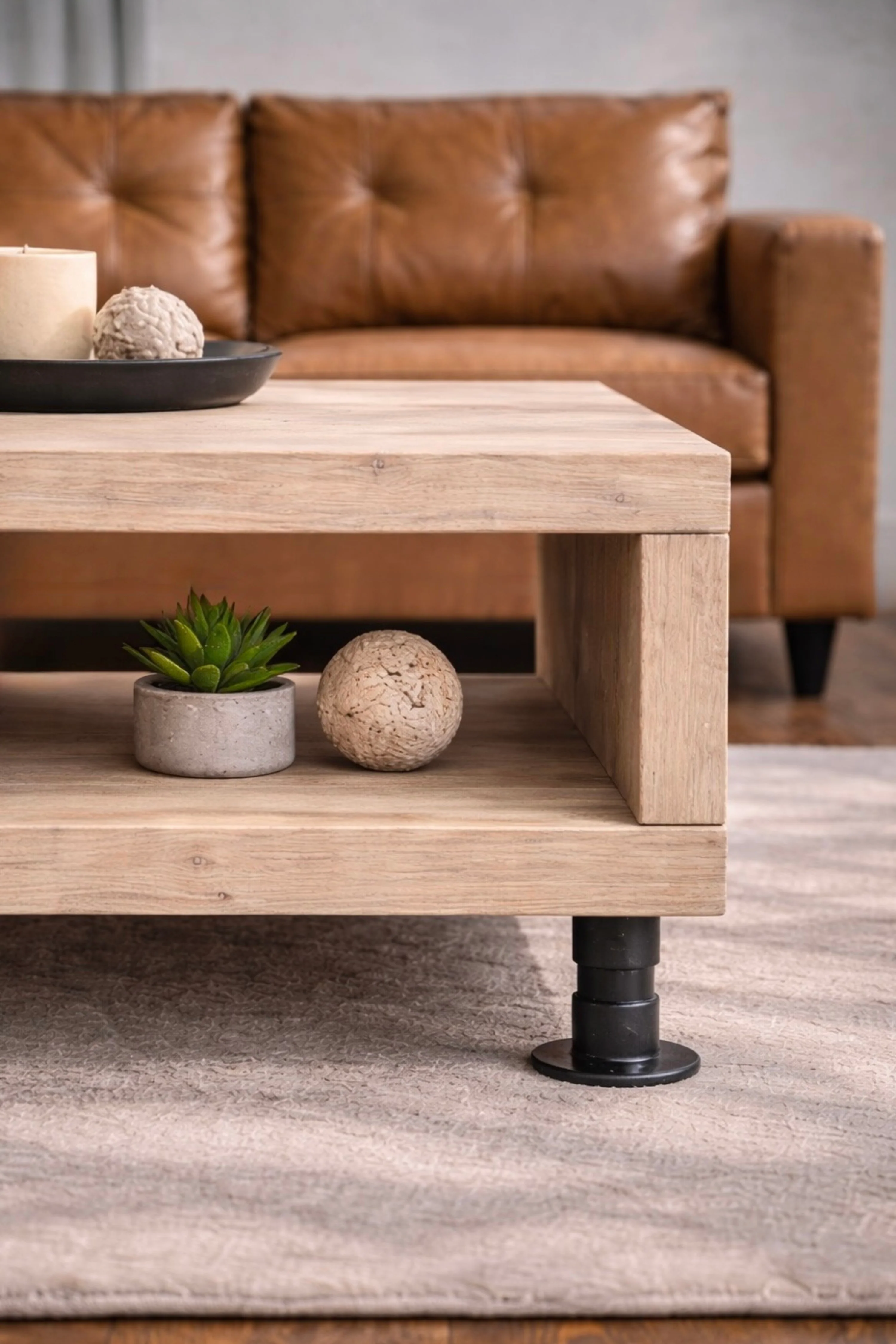 Coffee Table on Steel Tube Legs | Handmade, Rustic Style, Industrial Table - Image 10