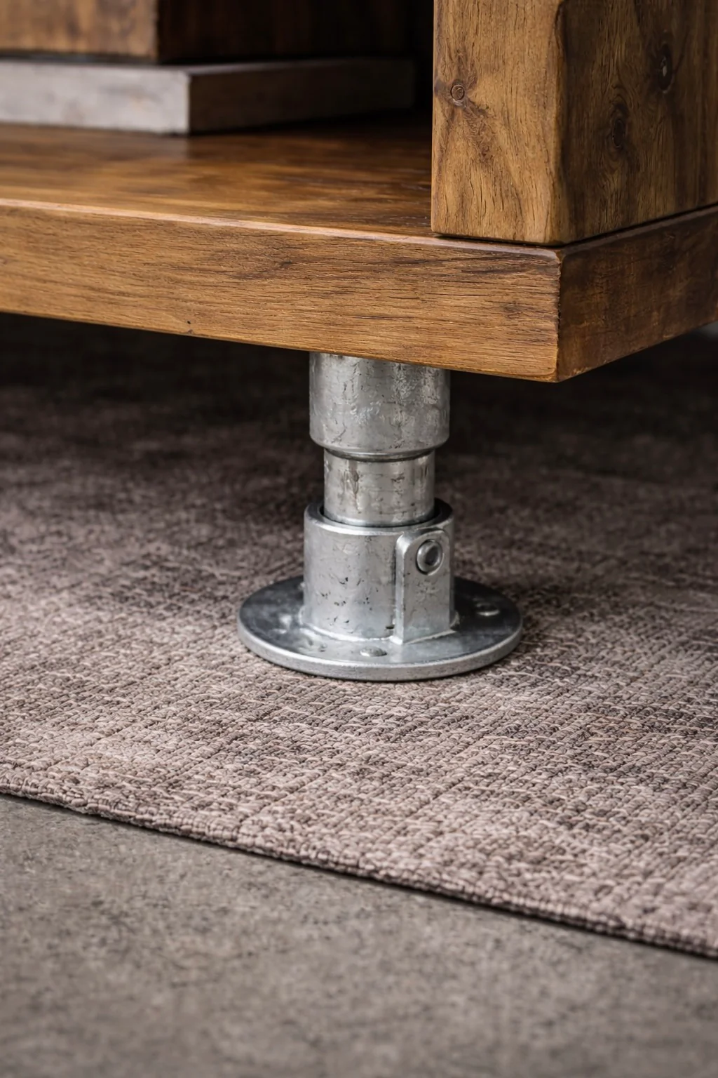 Coffee Table on Steel Tube Legs | Handmade, Rustic Style, Industrial Table - Image 6