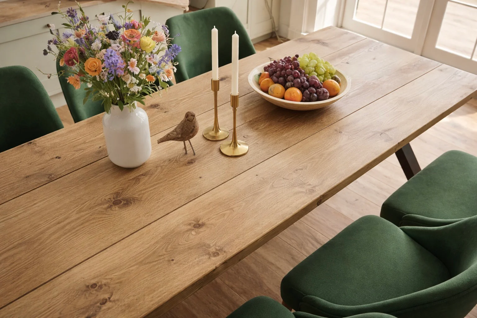 Rustic Dining Table & Bench on Steel X Frame Legs - Image 6