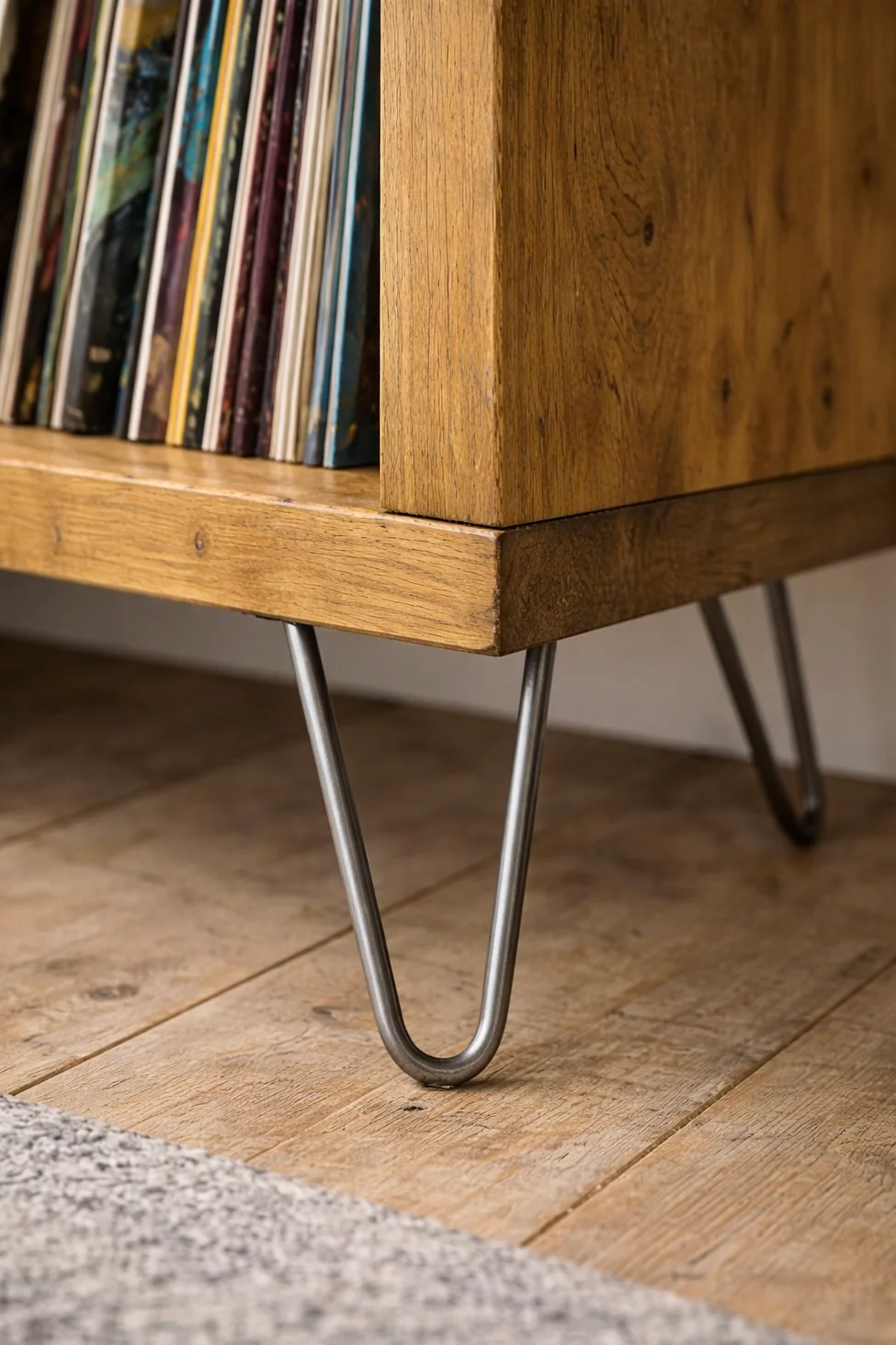 Industrial Record Cabinet, Vinyl Storage, Sideboard on Hairpin Legs - Image 6