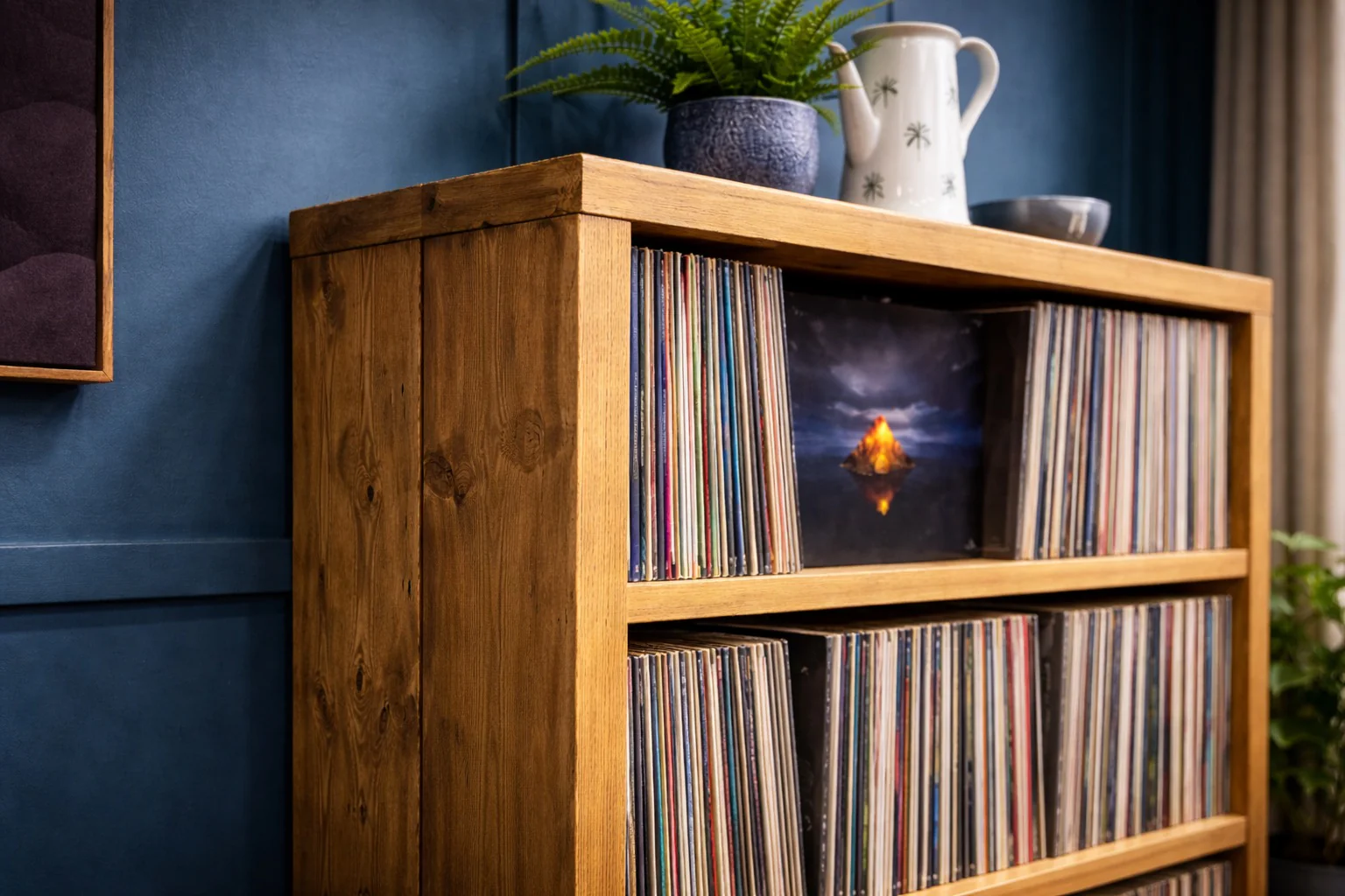 Industrial Record Cabinet on Steel Tube Legs | Vinyl Storage - Image 6