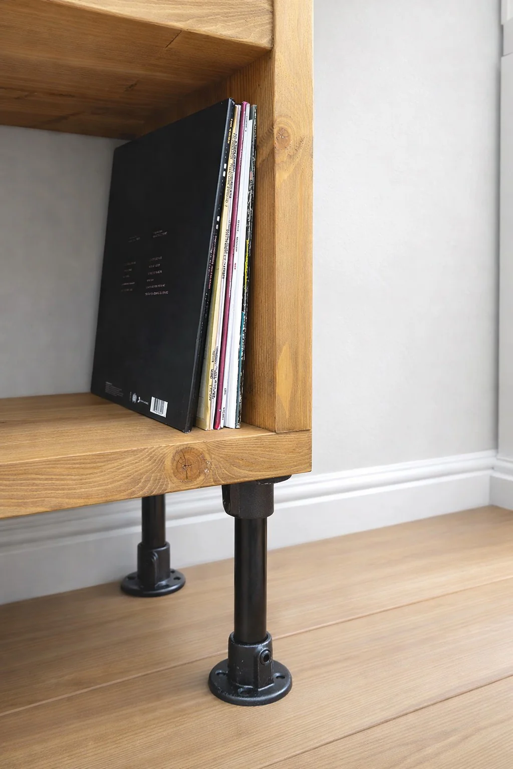 Industrial Record Cabinet on Steel Tube Legs | Vinyl Storage - Image 8