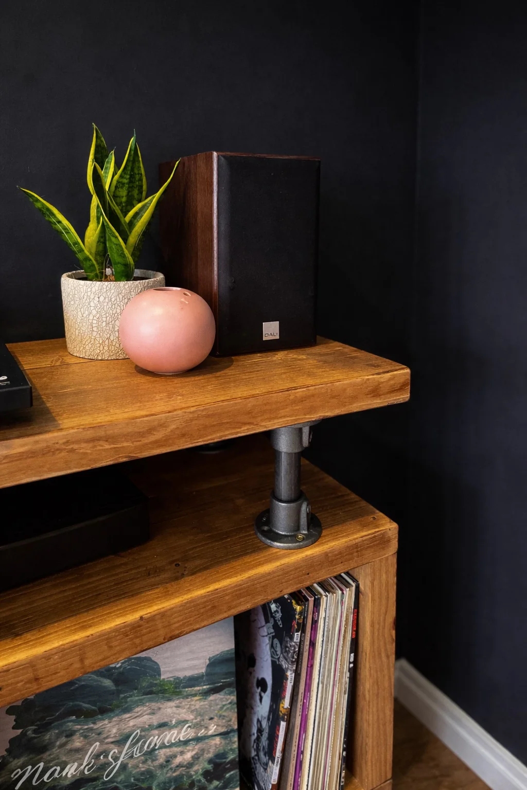 Industrial Record Player Stand. Vinyl Storage Cabinet - Image 10