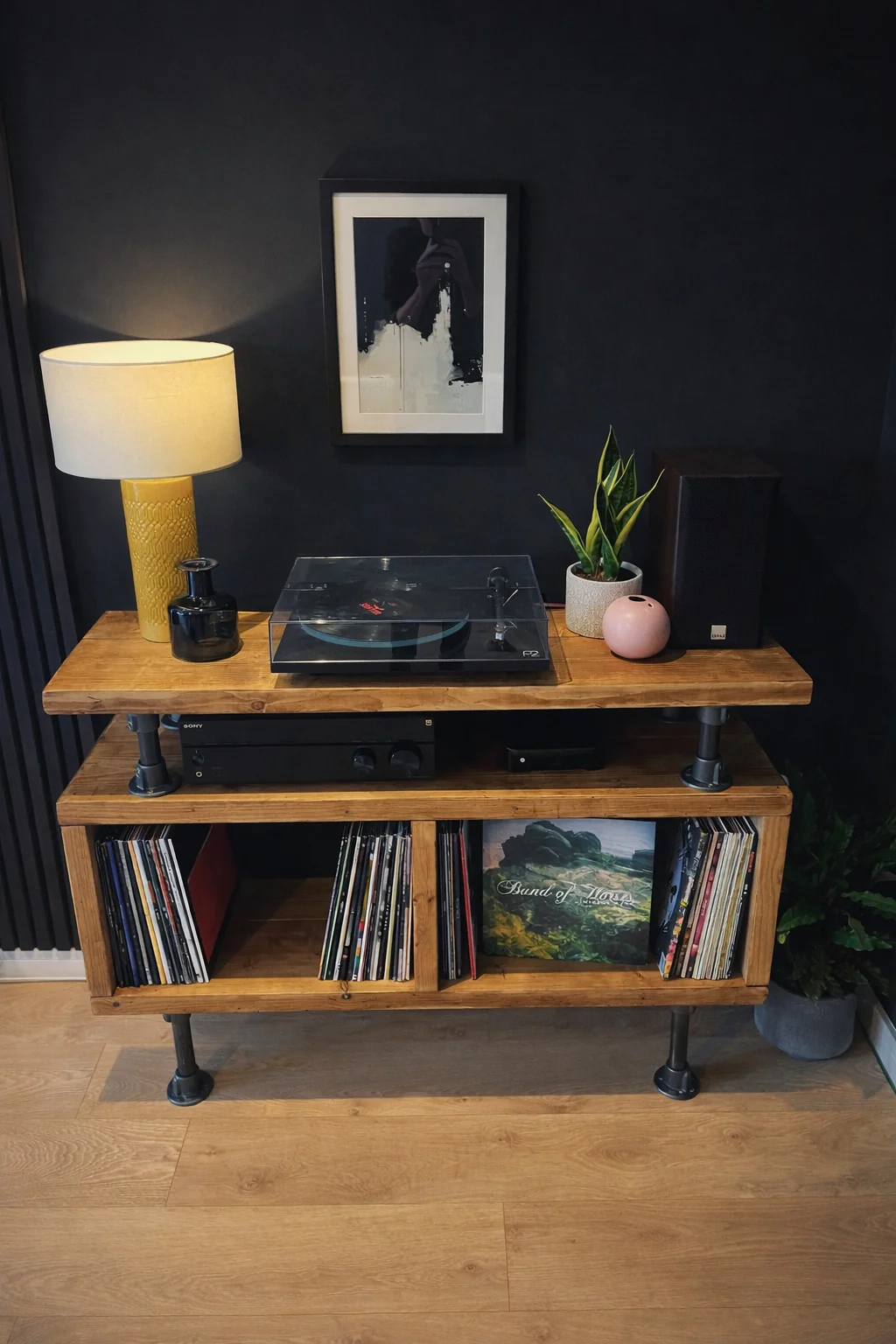 Industrial Record Player Stand. Vinyl Storage Cabinet - Image 12
