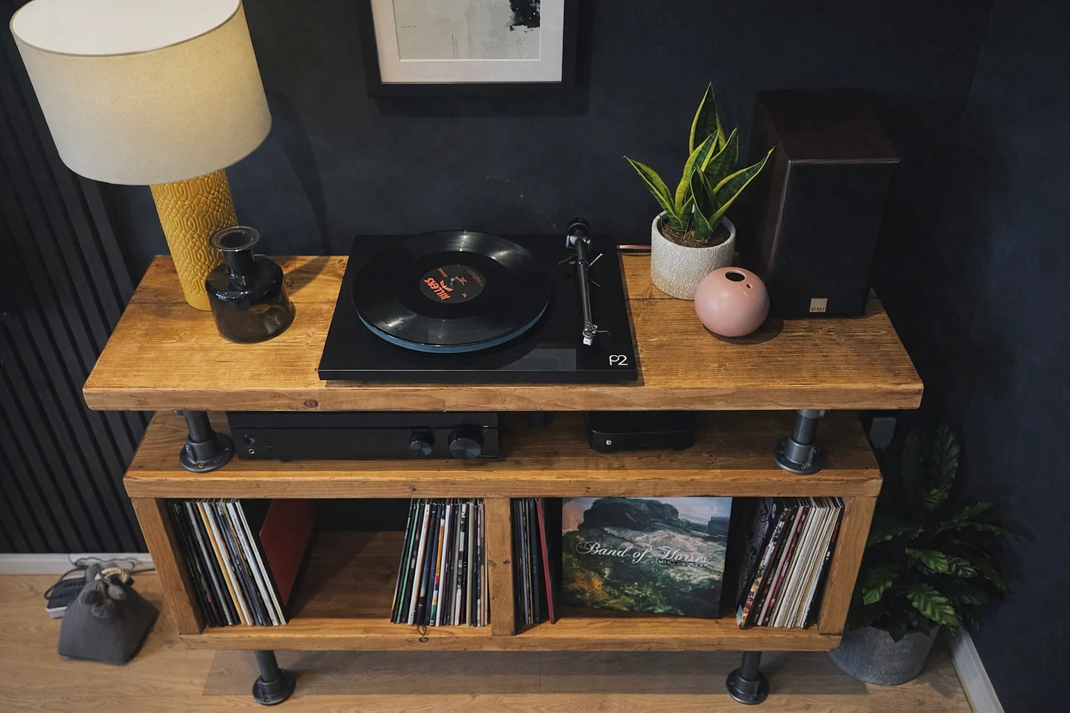Industrial Record Player Stand. Vinyl Storage Cabinet - Image 3