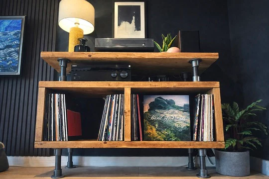 Industrial Record Player Stand. Vinyl Storage Cabinet - Image 5