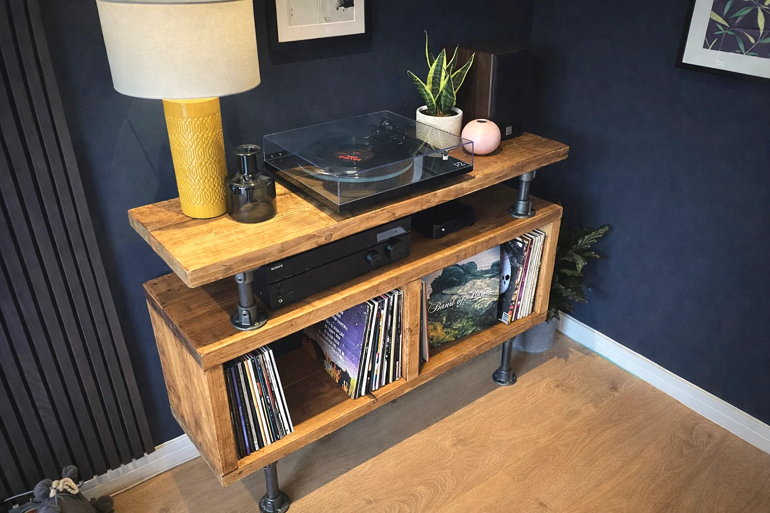 Industrial Record Player Stand. Vinyl Storage Cabinet - Image 6