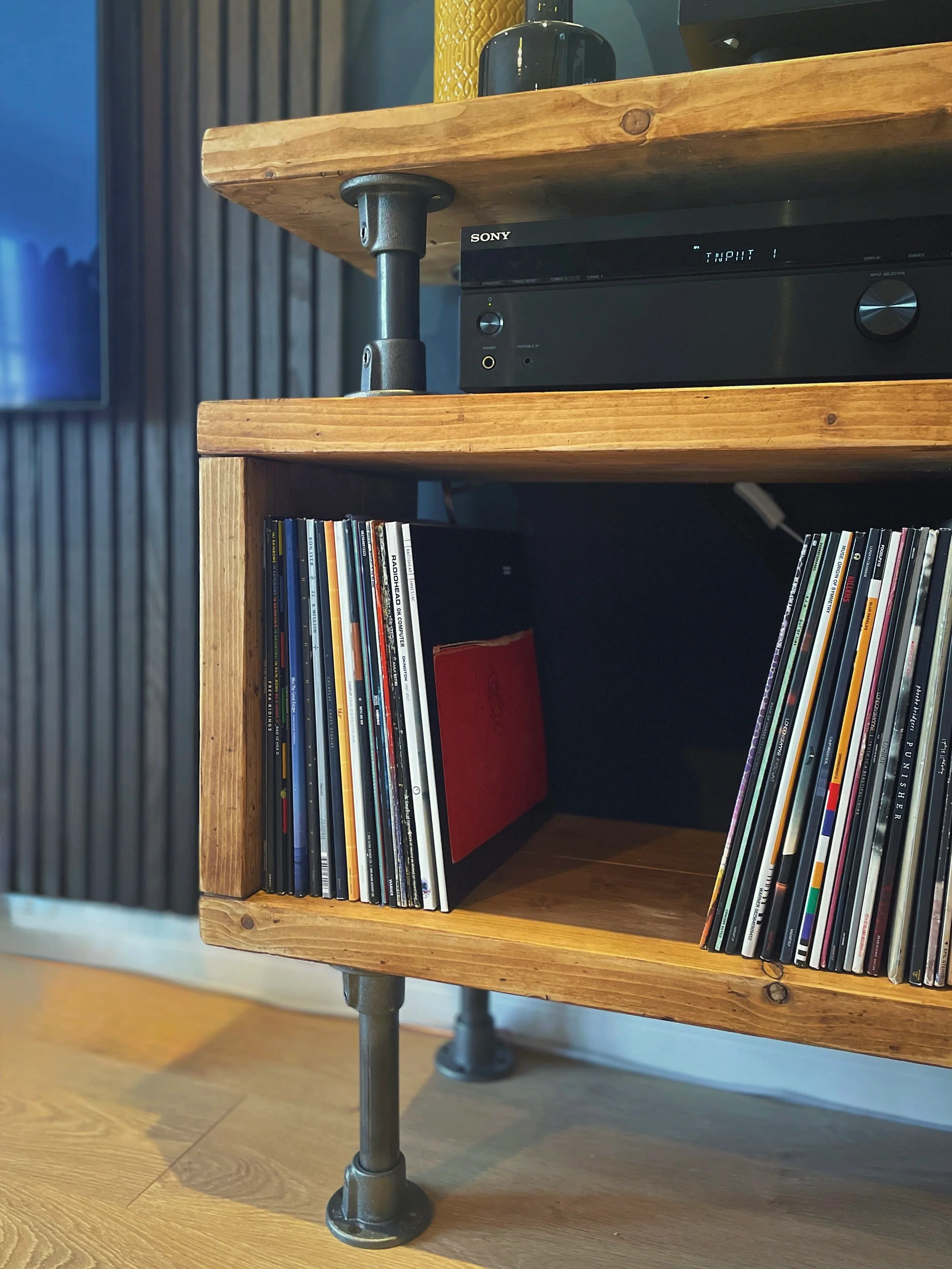 Industrial Record Player Stand. Vinyl Storage Cabinet - Image 9