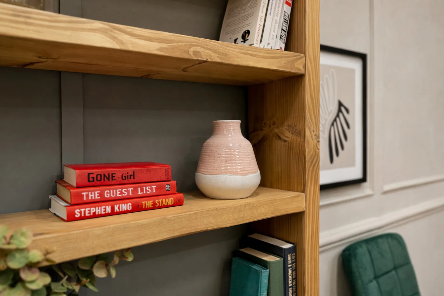 Industrial Rustic Bookcase Bookshelves on Hairpin Legs - Image 6