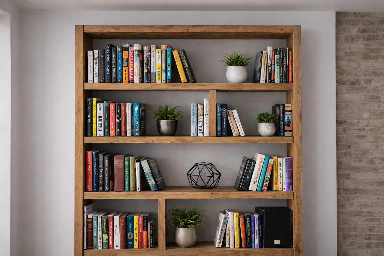 Rustic Solid Wooden Bookcase | Industrial Scaffold Board Style Shelving | Reclaimed Bookshelves - Image 13