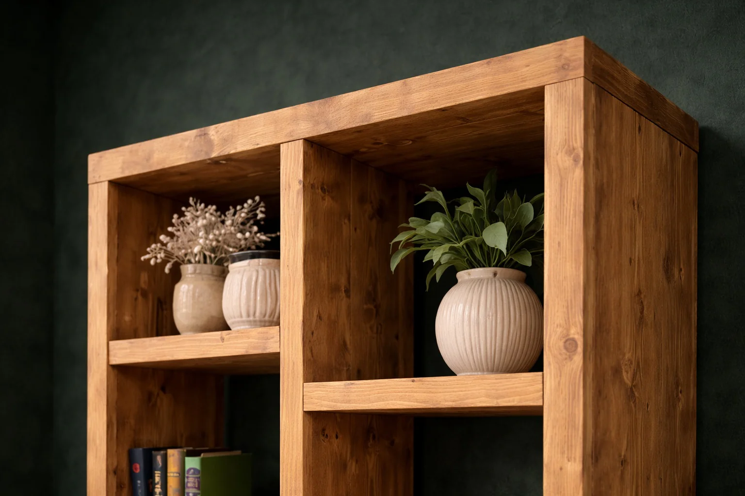Solid Wooden Cupboard Unit with Shelving, Handcrafted, Rustic Style - Image 6