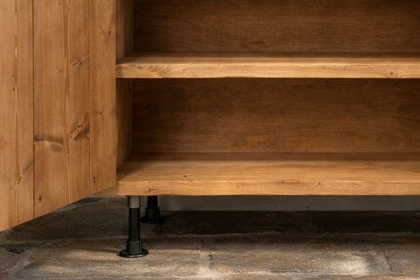 Solid Wooden Cupboard Unit with Shelving, Handcrafted, Rustic Style - Image 8
