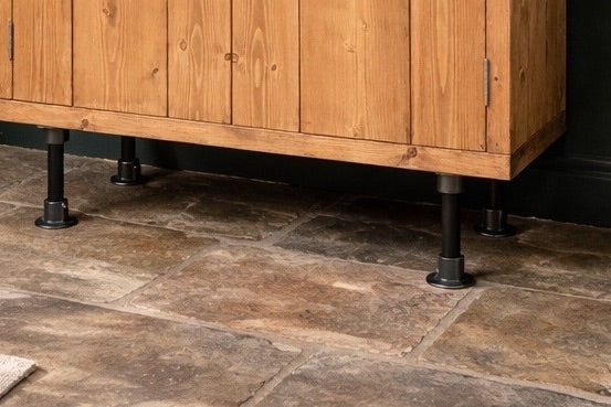 Solid Wooden Cupboard Unit with Shelving, Handcrafted, Rustic Style - Image 9